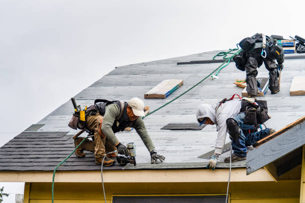 Professional Roofing technician working in Agency, IA